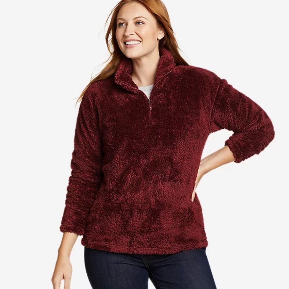 Quest Plush 2.0 1/4-Zip-Dusty Red
